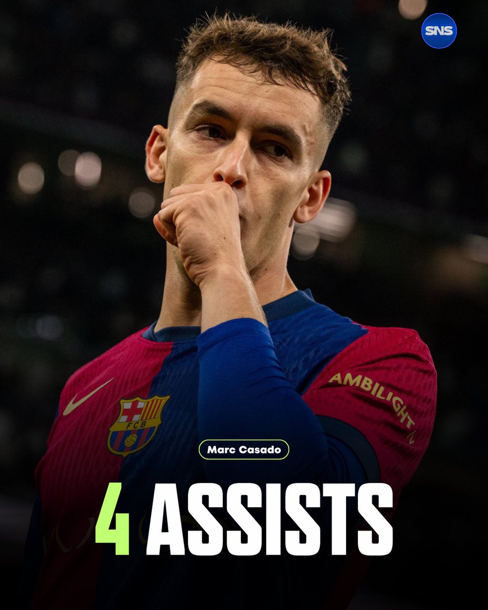 Sholynationsp's tweet photo. 🇪🇸 Marc Casado (DM) has provided 4 assists for Barcelona this season.

Wow! 🤯 https://t.co/LpK09yJKbJ