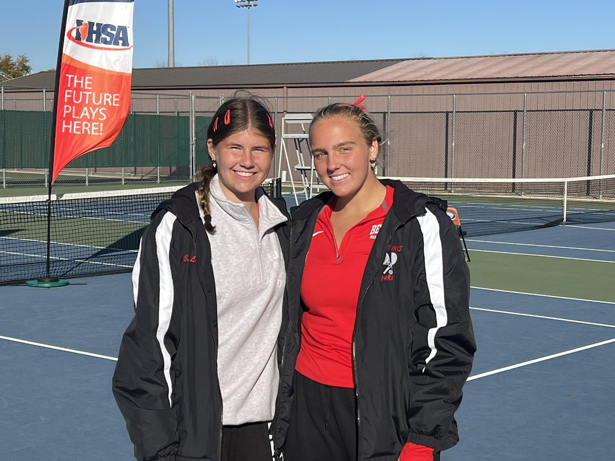 BenetTennis's tweet photo. After almost 3 hours… Two time State Doubles Champions : Shane Delaney and Clare Lopatka!!  What a way to finish a 4 year career🎾🥇🏆 https://t.co/u0vUXlc3fu