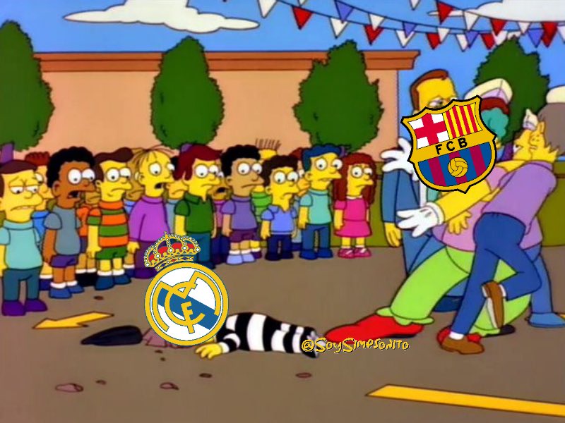 SoySimpsonito's tweet photo. ¡Ya déjalo, Barça! ya está muerto…
Real Madrid 0-4 Barcelona #ElClásico https://t.co/BFTIRhTO7N