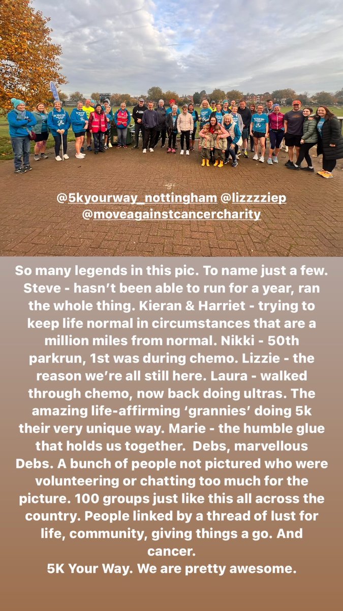 100 5K Your Way groups across the UK and Ireland. 

100 groups of people linked by a thread of lust for life, a can do attitude and a sense of community. And cancer.

5K Your Way. We really are awesome. 

Read our blog here

lnkd.in/ez7FnnV3