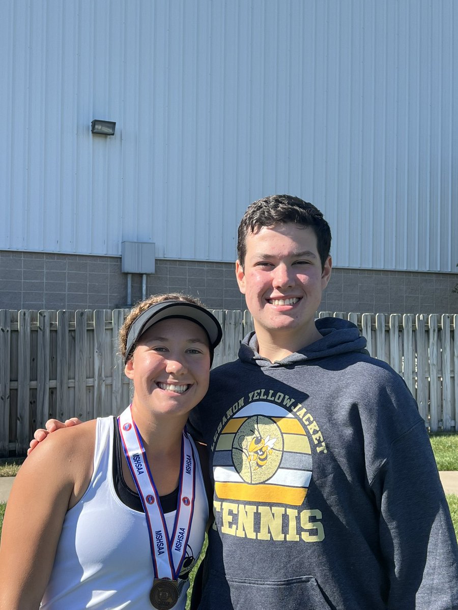 Congratulations to Olivia McGruder on an outstanding season! She finished on the podium of the state tournament and finishes as the first tennis medalist in school history! She had a historic season finishing 35-6 in singles! Awesome job!! Go Jackets!!@wchristianleb