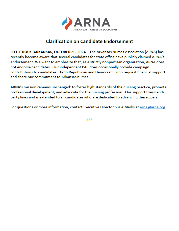 Arkansas Nurses Association tweet media