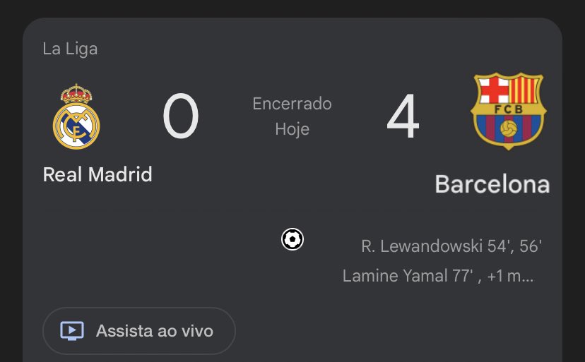 Real Madrid pode ganhar 20 Champions League consecutivas, mas nada muda a PATERNIDADE pro Barcelona 

que surra

amasso.