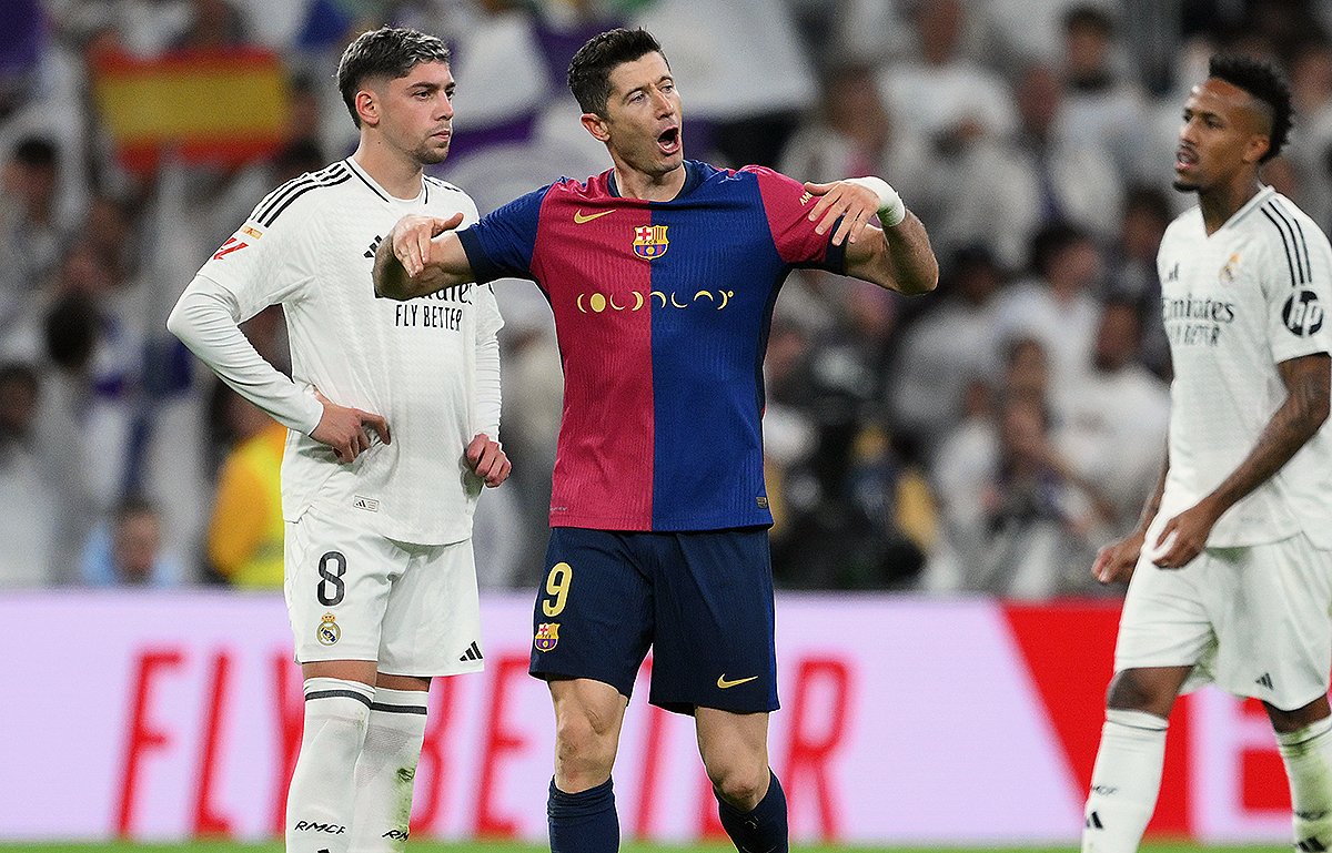 ultrasoccer's tweet photo. 【速報】#ラ・リーガ 第11節

#レアル・マドリー 0-4 #バルセロナ
【#Barça】
#レヴァンドフスキ(後9、後11)
#ヤマル(後32)
#ハフィーニャ(後39)

#RealMadrid
#ElClásico

https://t.co/0POKW7MLke https://t.co/YjhXhzYwKw