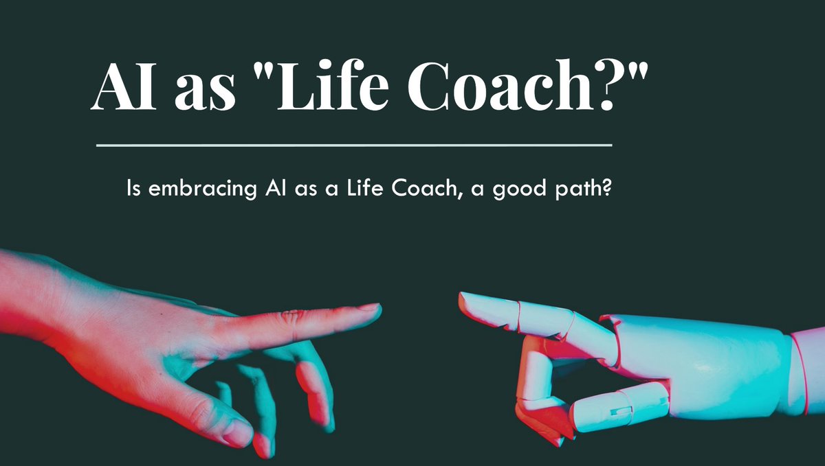 JonMicFriedman's tweet photo. The "AI life coach" far fetched or real?  Displacing IRL coaches?   https://t.co/0jevjSHsXg #ArtificialIntelligence #FutureOfWork  #AIandJobs  #JobDisplacement #LifeCoach https://t.co/LUIHUkd2gN