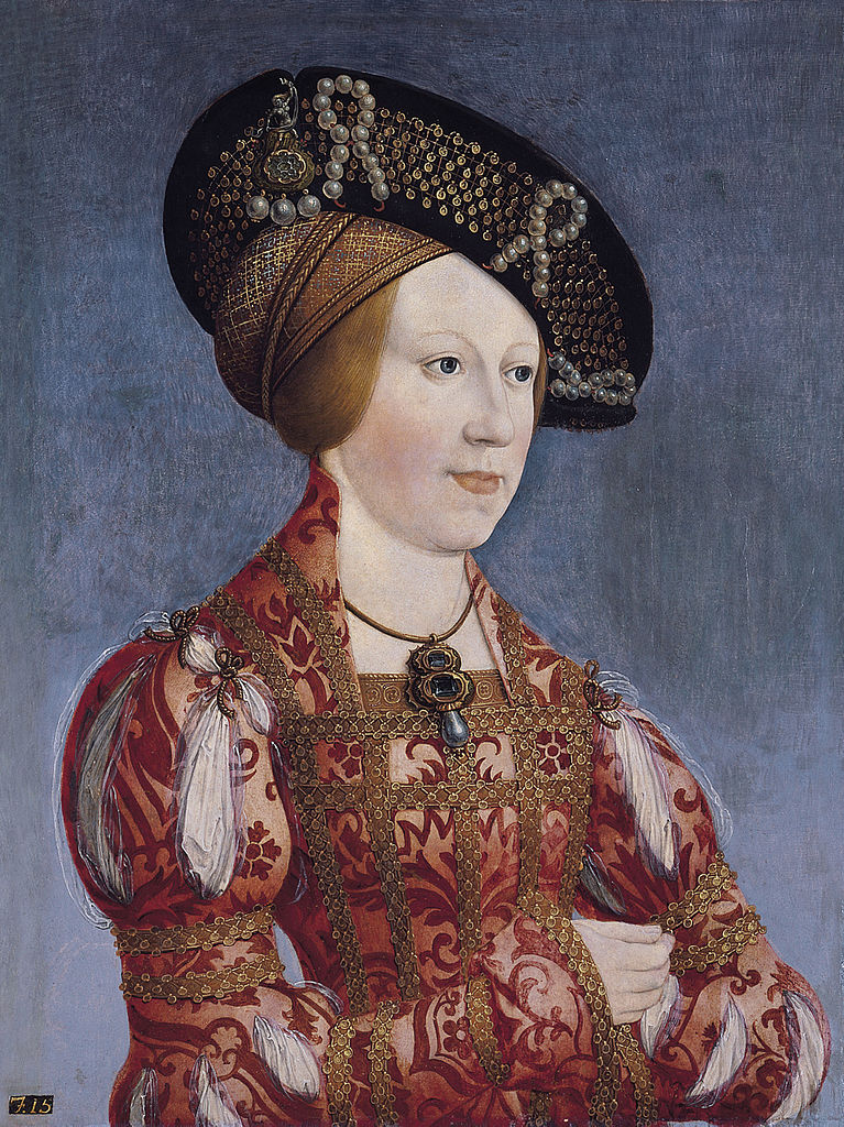 Anne of Hungary &amp; Bohemia, wearing another fine bejeweled hat in 1519. By Hans Maler. It’s his day.