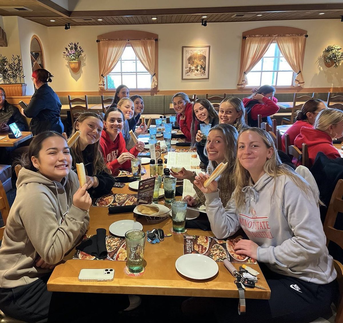 MSUBeaversWBB's tweet photo. Can you guess where we had lunch today? ๐ Solid Saturday practice & a great team meal to top it off. โค๏ธ๐ฆซ
#BuildTheDam #WBB #CarbLoad ๐ https://t.co/OQIZAgM3bA