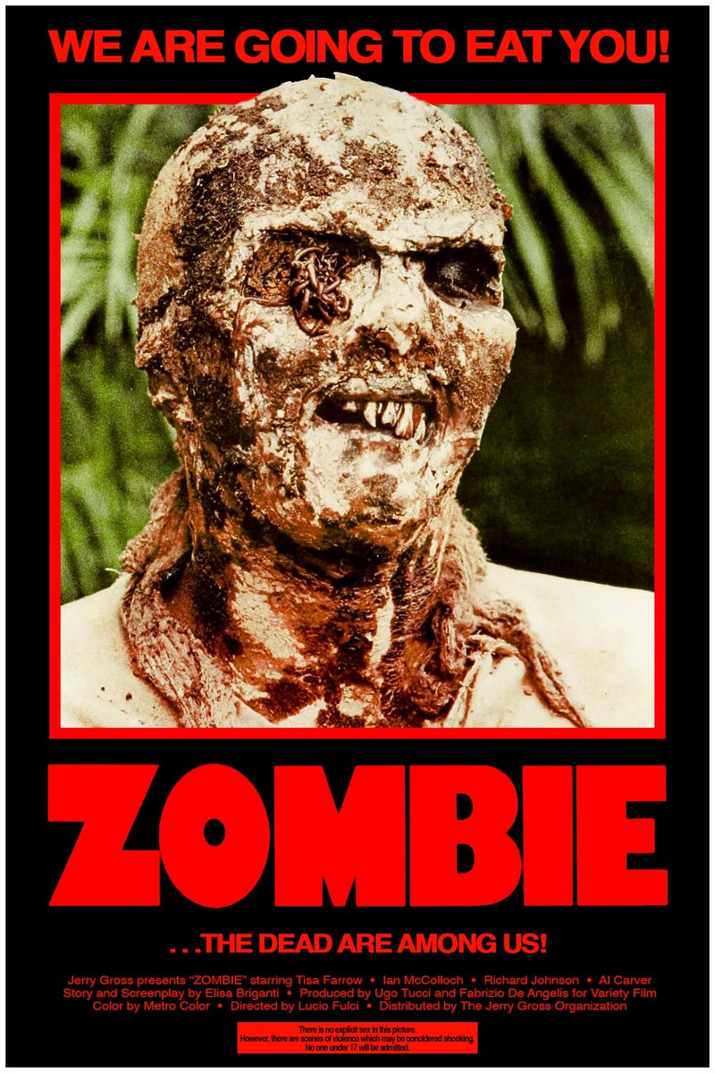 ThatDRosenberg's tweet photo. Film 23: Zombi 2 (1979) Directed by Lucio Fulci. “What is all this about the dead coming back to life again and… having to be killed a second time?” #31HorrorFilmChallenge #31DaysOfHorror #31in31 #31DayHorrorChallenge #Zombi2 #getspooky 23/31 https://t.co/d9rmC7tsdj