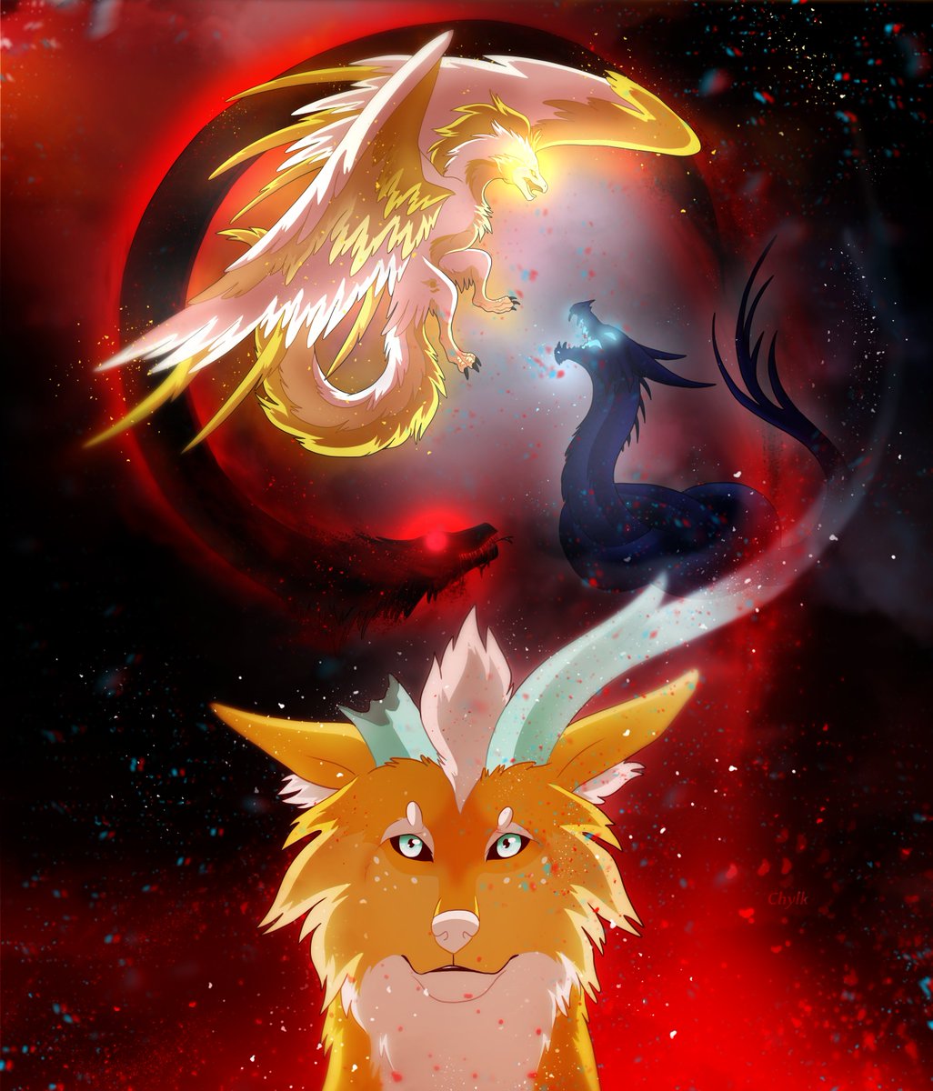 Some semi-personal art for once! An entry for a contest hosted by a friend of mine, featuring my fan-character. I'm super happy with how this turned out