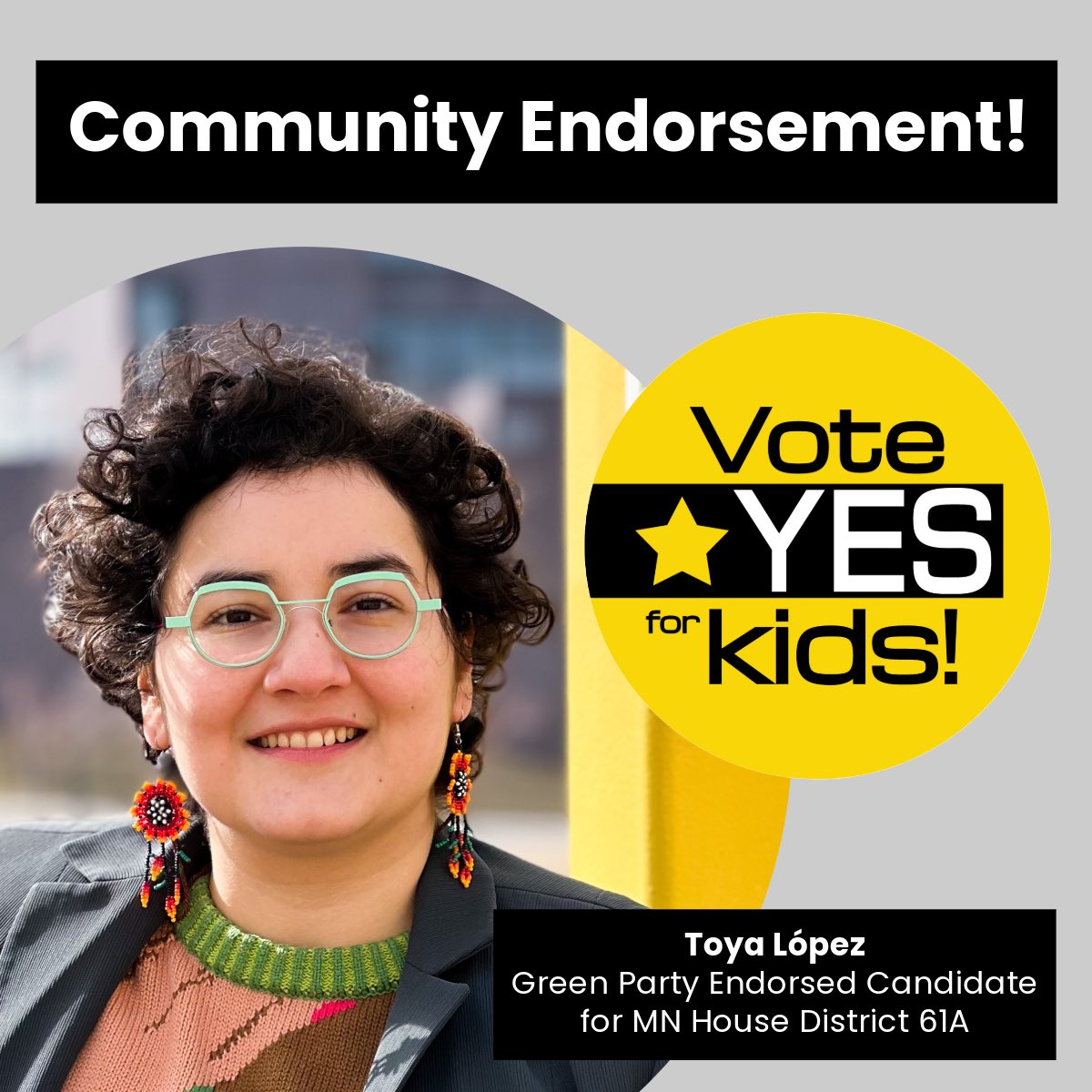 Yes4MPLSKids's tweet image. We’re honored to have the support of MN House candidate @votetoyalopez!
Vote Yes for Kids is the DFL and Labor endorsed campaign in support of the MPS ballot question this election. Learn more and join us: yesformplskids.org.