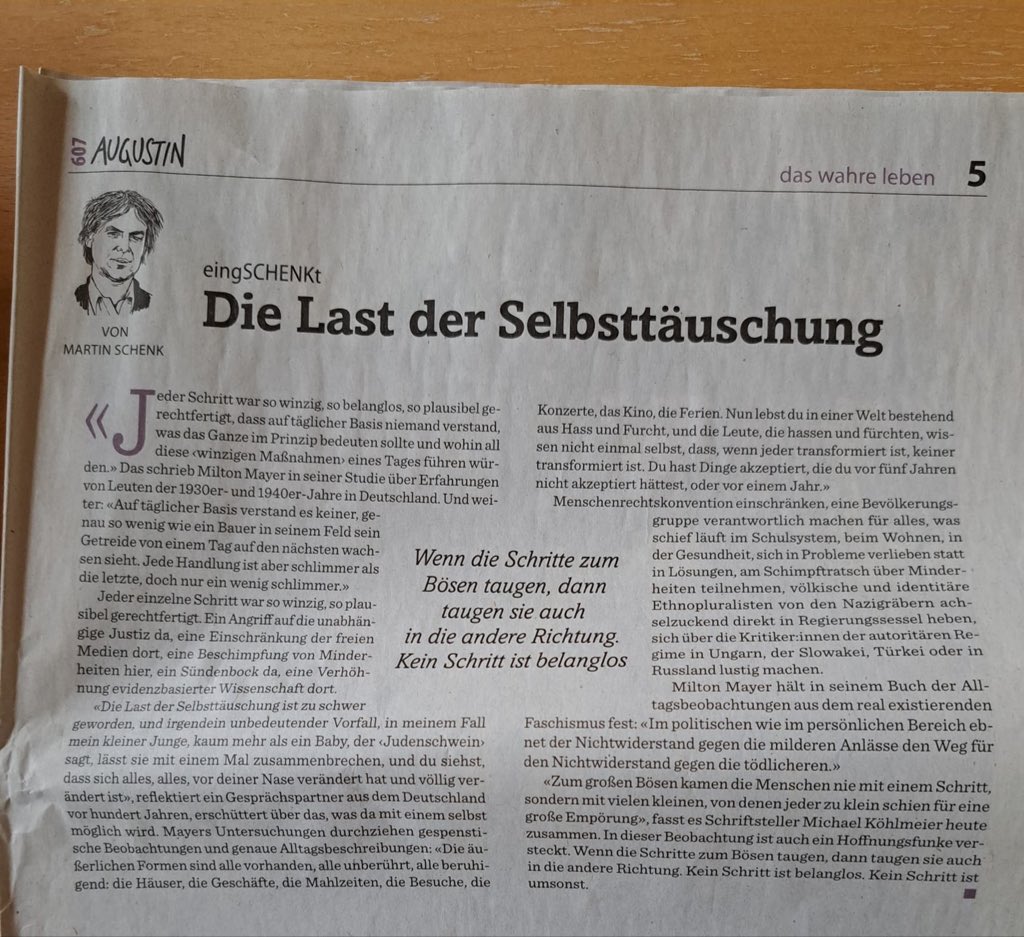 „Kein Schritt ist belanglos. Kein Schritt ist umsonst.“
Martin Schenk (Artikel) 

Ich möchte aus der Geschichte lernen. Und ich lerne: Nie wieder ist nicht nur jetzt. Nie wieder bedeutet, jeden Tag Nein zu sagen.
Wie hier so gut von Konstantin Wecker at.video.search.yahoo.com/video/play;_yl…?