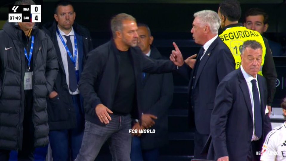 Basil5FCB's tweet photo. LMAOOOOOOO ANCELOTTI ASKING FLICK FOR SOME MERCY 😭😭😭😭😭😭 https://t.co/tuZX32bDkj