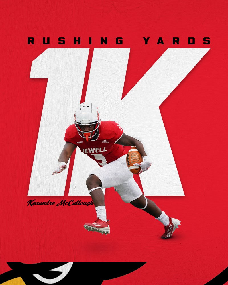 With his 140 yards today, Keaundre McCullough becomes the ninth player in program history with 1,000 rushing yards in a single season.