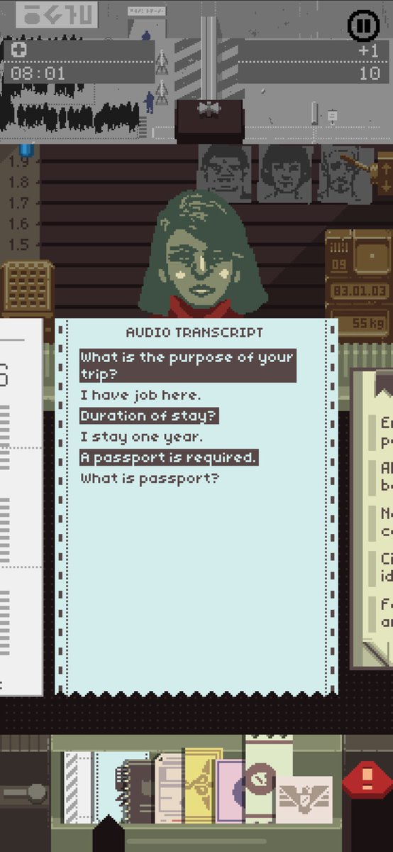 jack_hq1's tweet photo. imagine having all the paperwork to enter Arstotzka on a work permit only to say u dont know what is a passport... that is wild https://t.co/Wb4JguyyUP