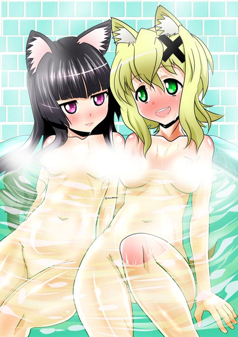 黒猫系調と仲良しのわんこ系切ちゃん(昔の再掲) 