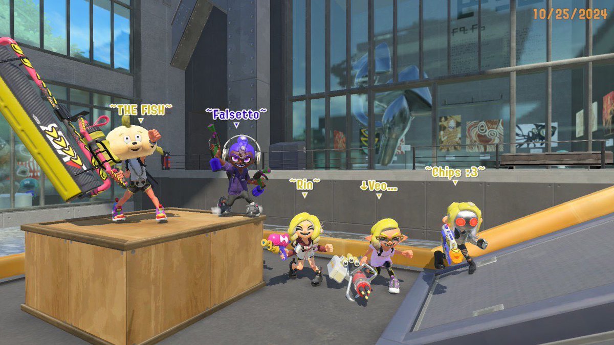 We're back! OnSU Gray got Top 8 Div 4 in CCA Circuit Qualifier #3 last night! GGs to all!
THE FISH: Oops I went into splatfest
Falsetto: It's not my fault these maps don't have fences
<a href="/Spooky825/">Tiffany :P</a> Local Sisyphus clocking in
<a href="/veo_cc/">Veo</a> I'm cant
Chips: Rapid Blaster the looooong way