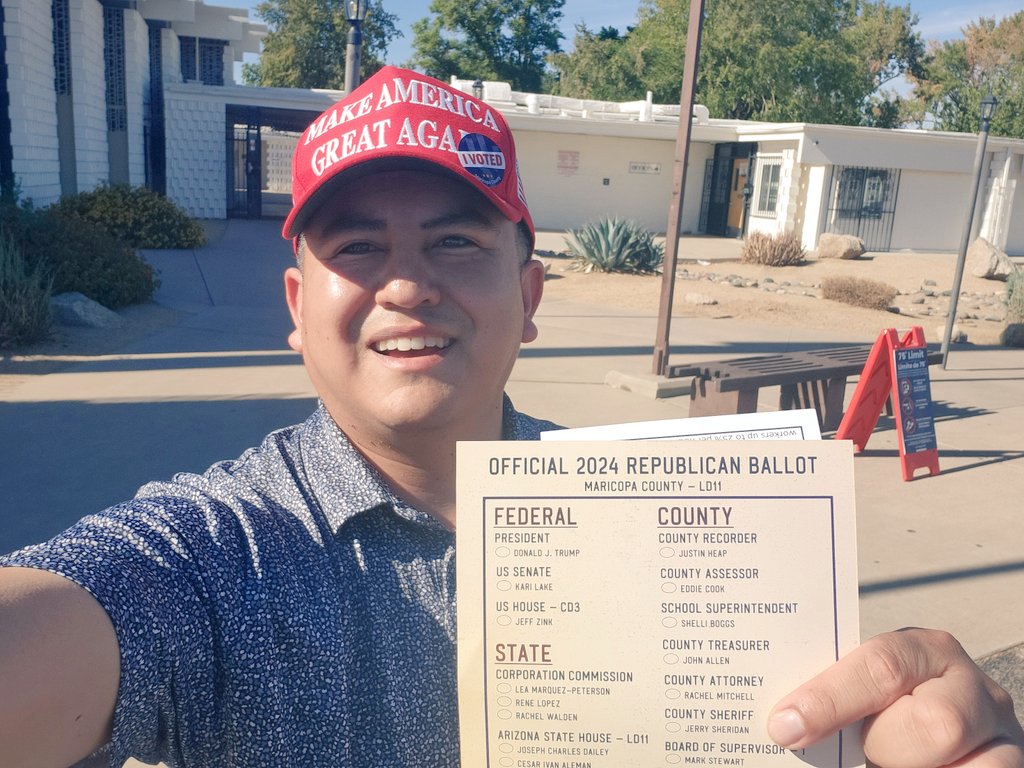 jeremiahcota's tweet photo. Add +1 in the vote count today from this San Carlos Tribal member for Donald Trump @KariLake and @AZGOP Republicans all down the ballot.
#RedWave2024
#NativesforTrump
#NativesforLake https://t.co/oipUHyeREy
