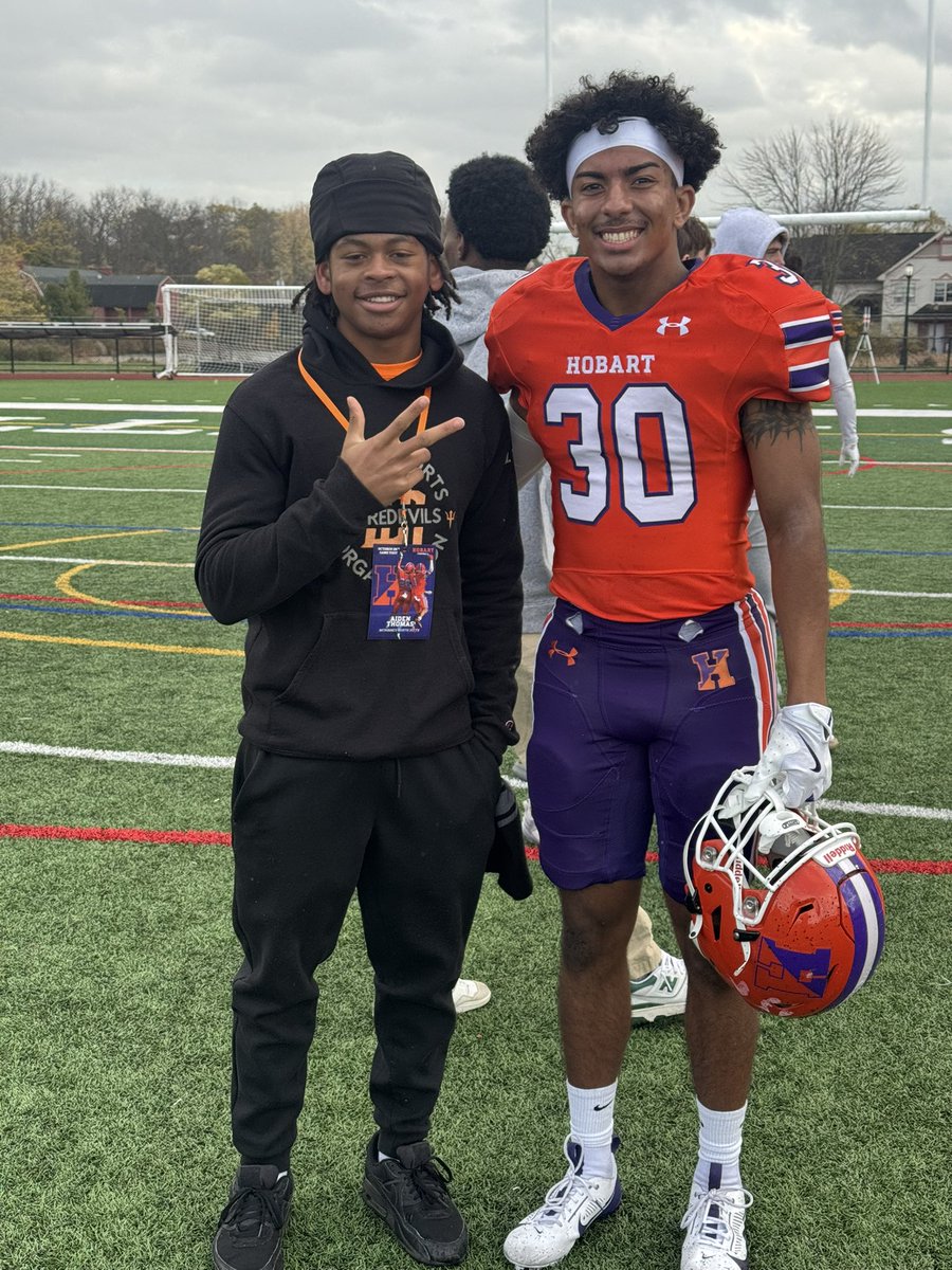 Out in NY! Saw my dawg <a href="/seank_24/">Sean Kessner</a> and <a href="/HobartFootball/">Hobart Football</a> came out with the rival win. Thanks for the visit <a href="/Coach_DeWall/">Kevin DeWall</a> <a href="/Coach_KBrewer/">Kendall Brewer</a> <a href="/McKinneyNorthHS/">McKinney North HS</a>