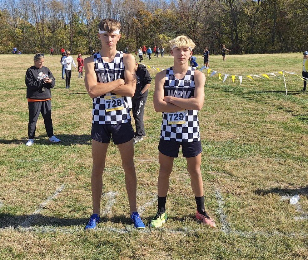 WRV_XC's tweet photo. Kate, Ember, Liv, Jake, and Landon competed in the @IHSAA1 regional this morning at Angel Mounds in Evansville. @WRVwolverines https://t.co/n7SdAYeYIu