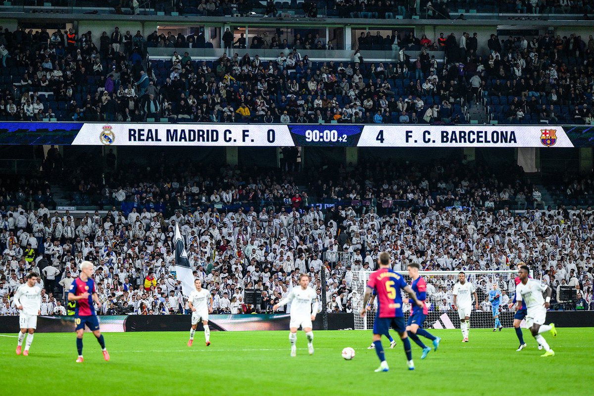 Que cosa mas enorme es este club.

Insisto, todos los equipos temen al Real Madrid y el Real Madrid teme al Fútbol Club Barcelona. Humillación icónica.