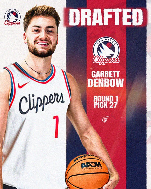 LEAGUE BOUND‼️‼️

Congratulations to our very own Garrett Denbow for being drafted by the San Diego Clippers in today's NBA G-League Draft! 

#ChargeOn