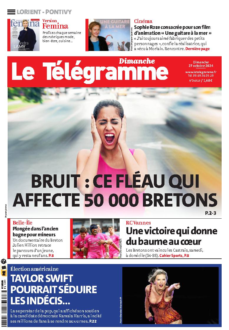 ServiceIG's tweet photo. La Une du Télégramme du 27 octobre 2024 https://t.co/zm0jybLjXC