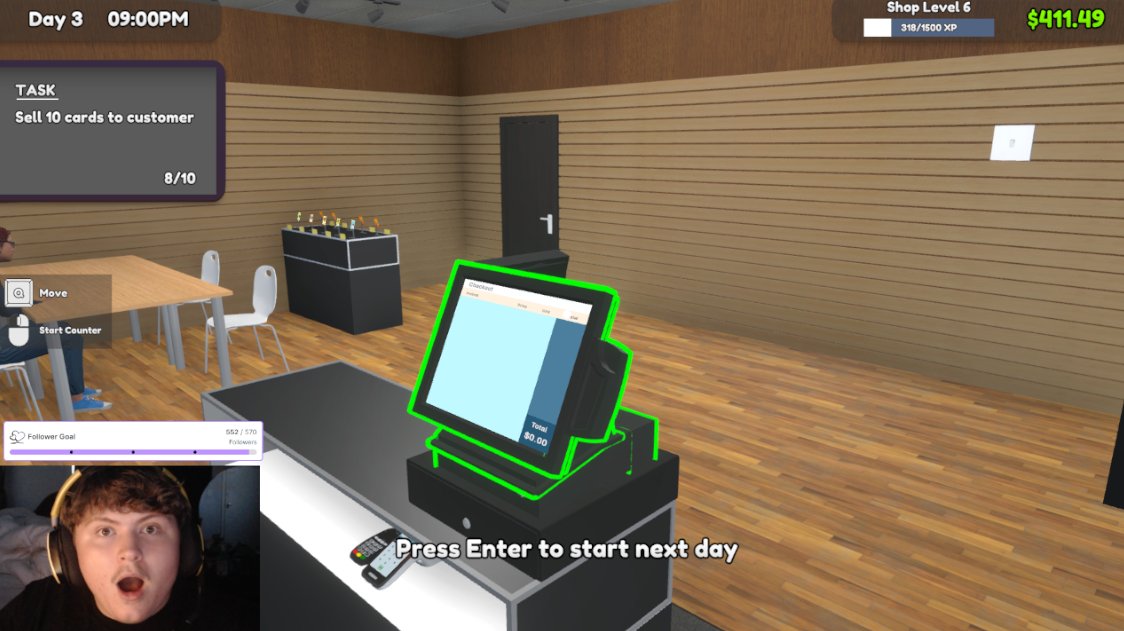 usually_lit's tweet photo. streaming on twitch first time playing card shop simulator  come through it would mean alot to me https://t.co/kC9W5GhPbg #TCGcardshopsimulator https://t.co/WKHbPmDYJL