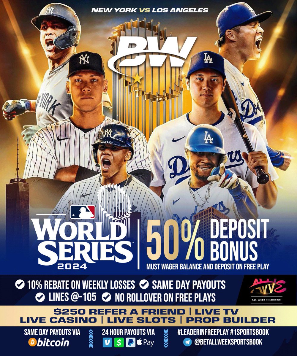 ThrillerBet's tweet photo. #Saturday | #Sportsbook
⚾️: #Yankees Vs #Dodgers ⚾️ #WSG2
#WorldSeries | #GamblingCommunity https://t.co/ZazqcD92WC