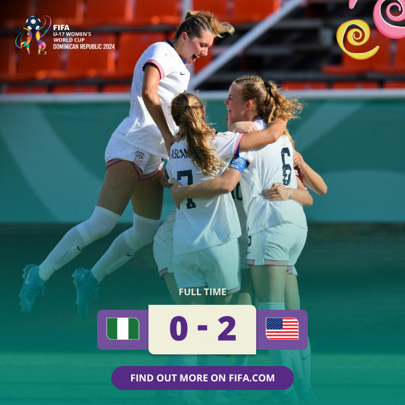 FIFAWWC's tweet photo. The @USYNT are Semi-final bound! 🇺🇸

#U17WWC