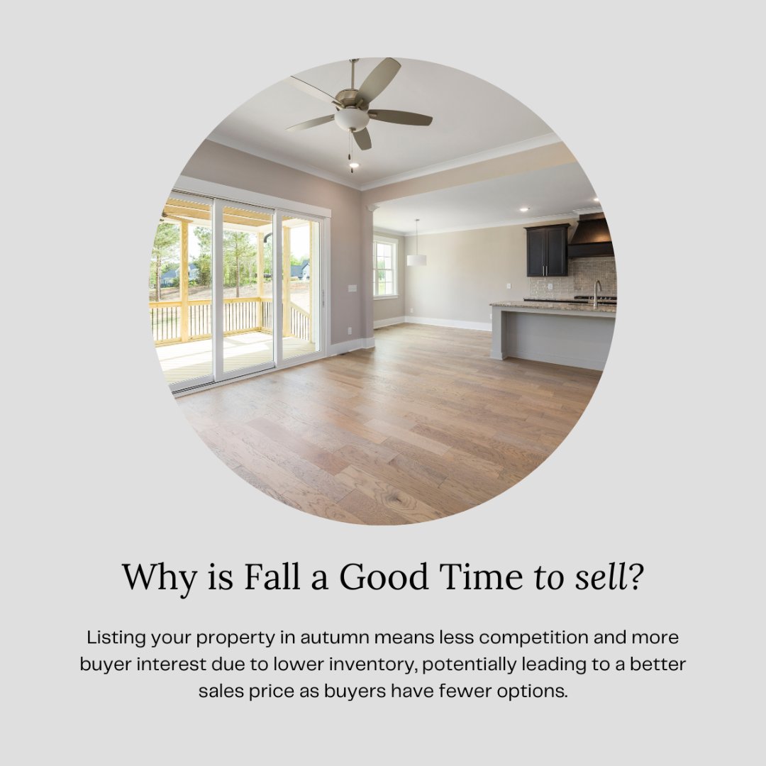 RobinMcInnis's tweet photo. Think spring is prime selling season? Fall has its perks too:
🍂 Dedicated homebuyers.
🍂 Less competition.
🍂 Use autumn's charm.
🍂 Faster closings.
Considering a move? Let's chat.

#fallselling #homebuyertips #lesscompetition #autumncharm #fastclosure https://t.co/7AaYuuweEZ