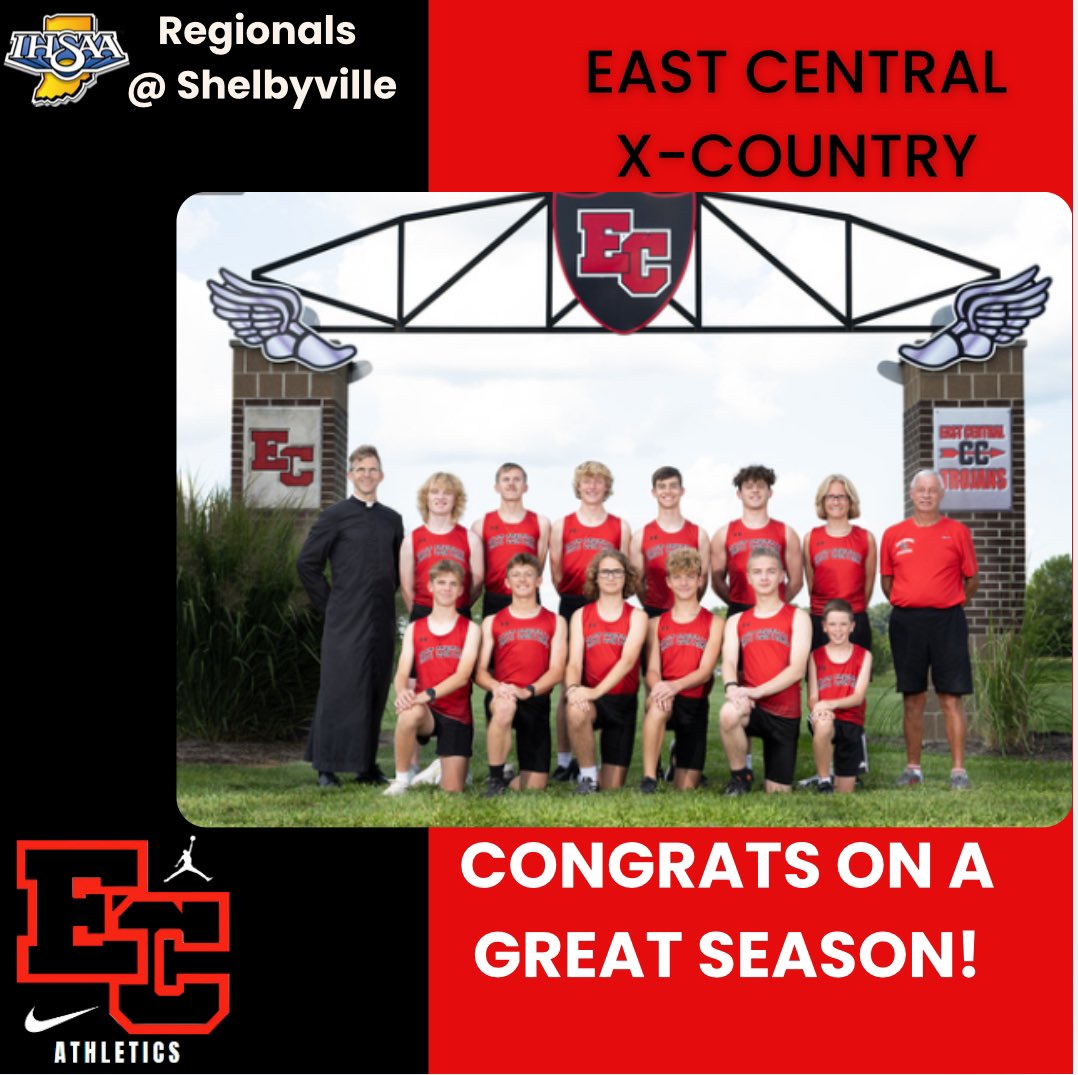 ECTrojanSports's tweet photo. Girls @ecxcountry advances to next Sat.’s state finals as a team (a HUGE accomplishment).  Callie (6th) &amp; Jena (15th) ran great…but a huge race from Emily Klem to help the team advance.  

Boys season came to an end but a great accomplishment to run as a team at the Regional! https://t.co/QMH4fbnpGZ