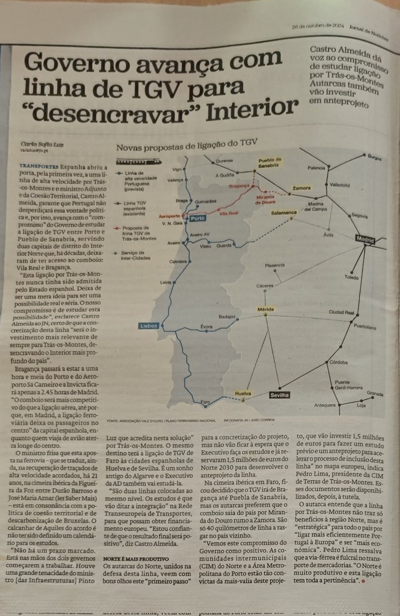 FronteirasPT's tweet image. Ainda a Alta Velocidade Porto-Zamora por Trás-os-Montes: uma visão de conjunto ⬇️
#AltaVelocidade #TGV #Porto #VilaReal #Bragança #MirandadoDouro #Zamora #TrásosMontes #PaísLlionés #Raia