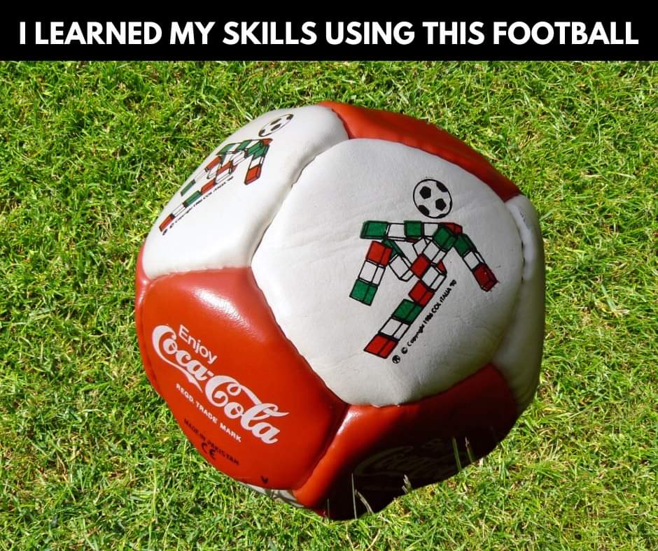 adddie114's tweet photo. Class bit of kit. Can't beat a small footy, small sided games and hours of  fun for making the most of players. Used to spend hours with this little baby till there was no leather left. https://t.co/J7NNCAJXJI