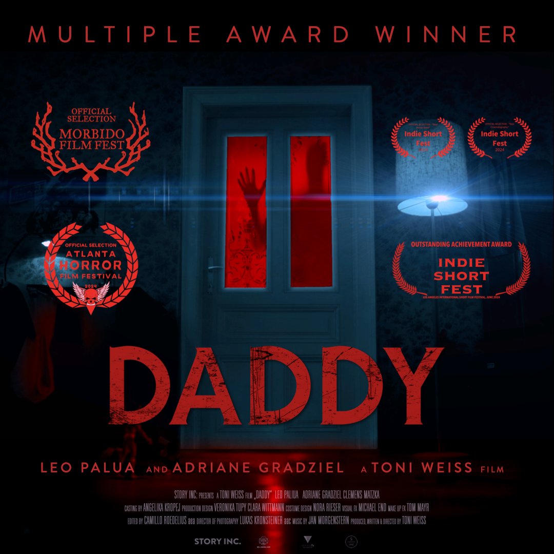 Guys! DADDY will screen at the prestigious MORBIDO Film Festival in Mexico City - after  premiering at L.A. Indie Short Film Festival, being chosen by the Atlanta Horror Film Festival &amp;  winning an Outstanding Achievement Award for Best Horror Short from the L.A. Indie Festival!