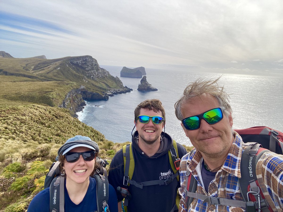The Antipodes 2024 team after a very successful and beautiful day at Mirounga Bay. The Orde Lees colony is in the distance behind us.