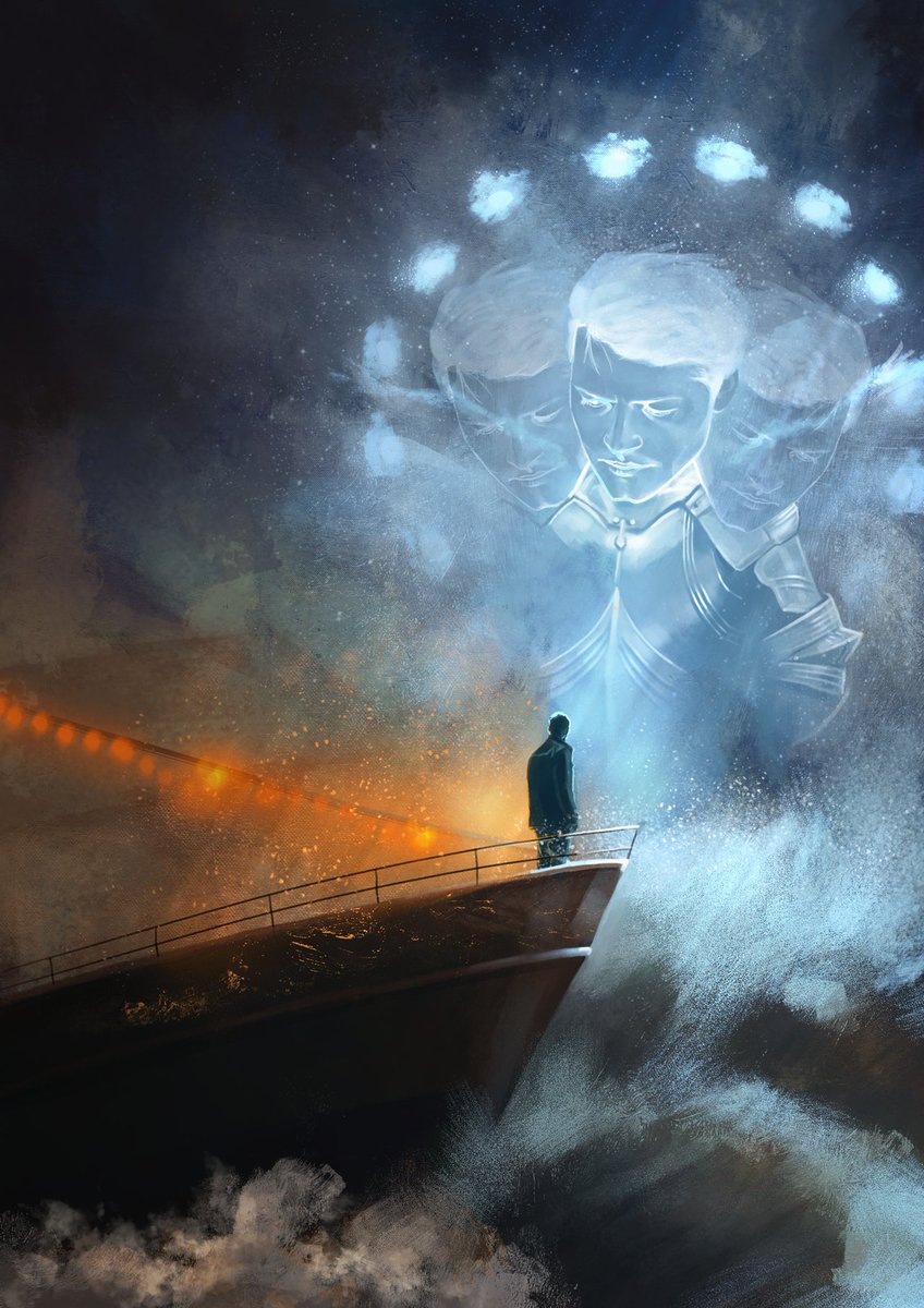 My art for this year's deancashorrorfest for <a href="/AmaranthHiding/">Hiding Amaranth</a>'s beautiful fanfic A Word In The Mists 💙#Supernatural #destiel
