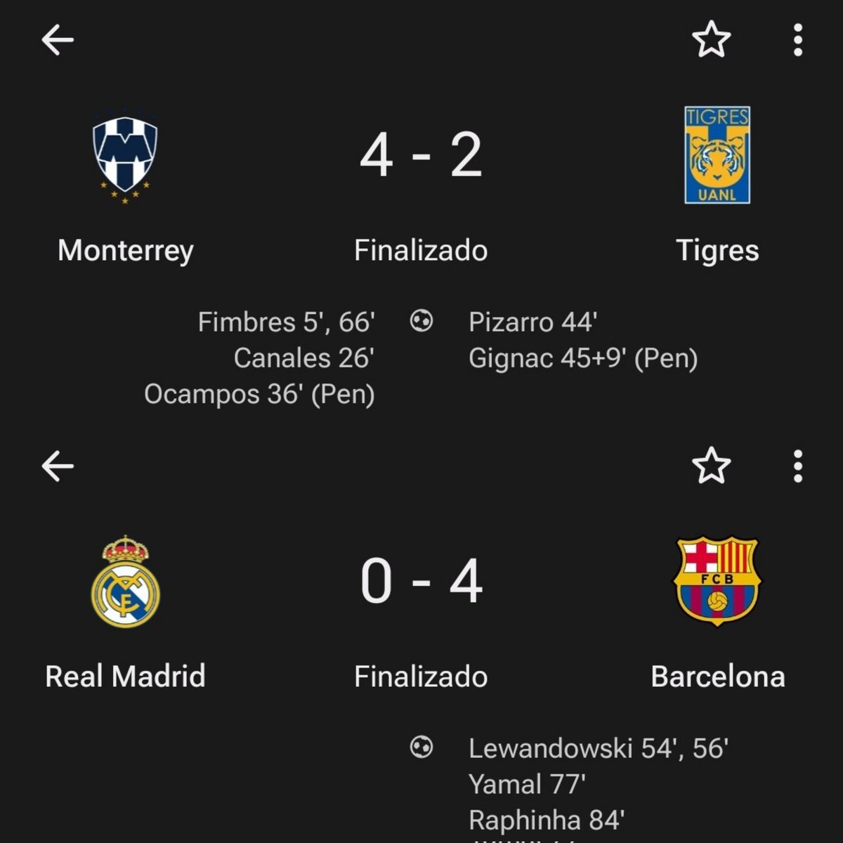 yxsstin_'s tweet photo. Vaya clásicos de mierda han sido los últimos.

Duras semanas para ser de Tigres y del Madrid. https://t.co/4XXGle94vK