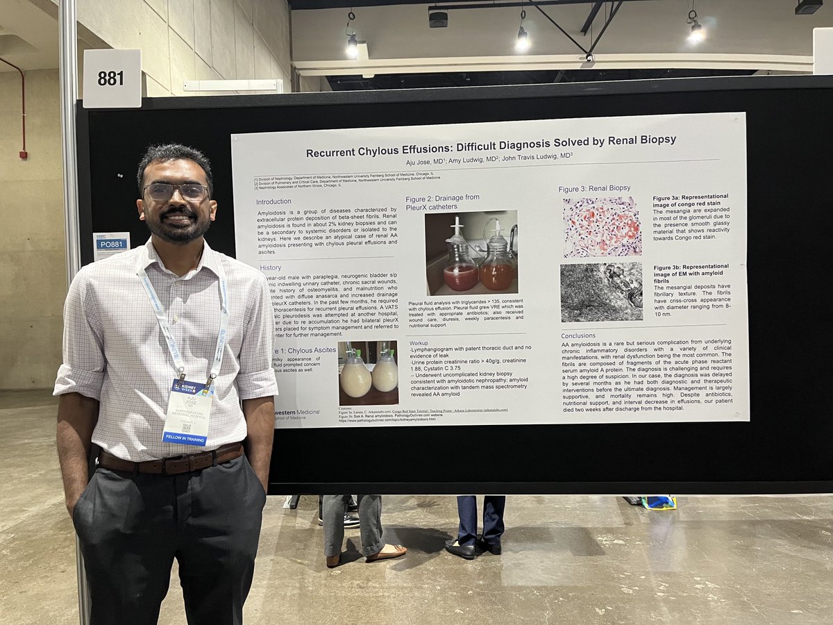cybeleg1's tweet image. Our wonderful renal fellows Carlos Rueda, ⁦@ajujose4u⁩ and Sherida Edding presenting their hard work . #purplepride ⁦@NU_Nephrology⁩ #asnkidneyweek2024