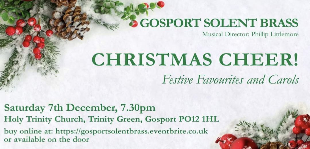 Come join us for a specially-chosen selection of concert favourites and Christmas classics as well as other Christmastime favourites. We also give you the chance to belt out some carols too! Tickets available from: gosportsolentbrass.eventbrite.co.uk