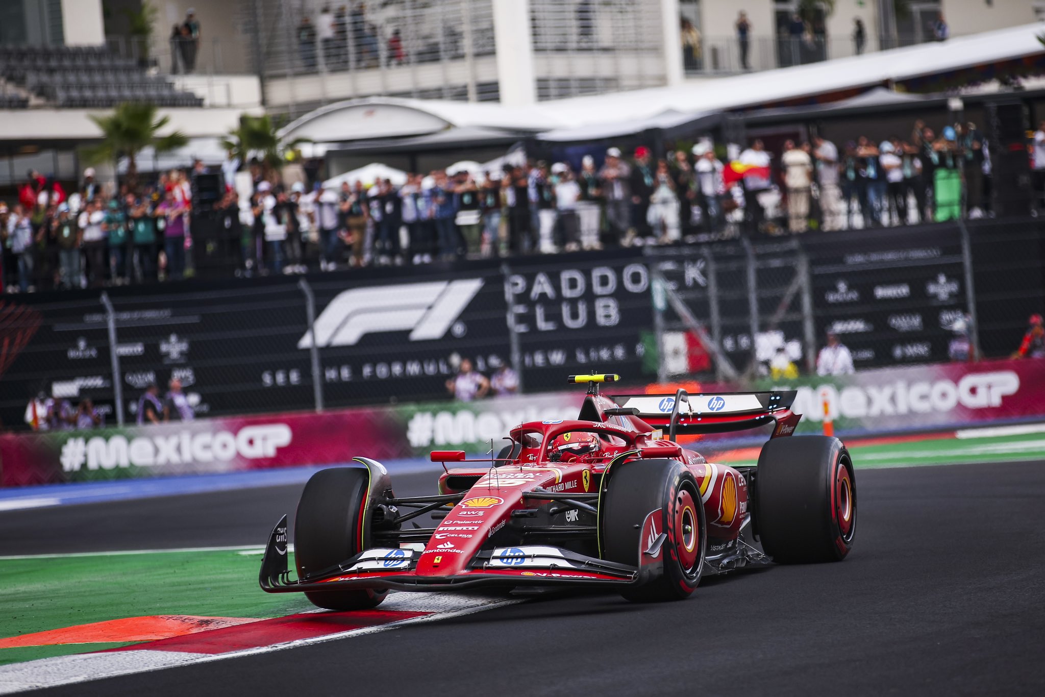 F1 Mexico GP qualifying report Ferrari on pole with Carlos Sainz