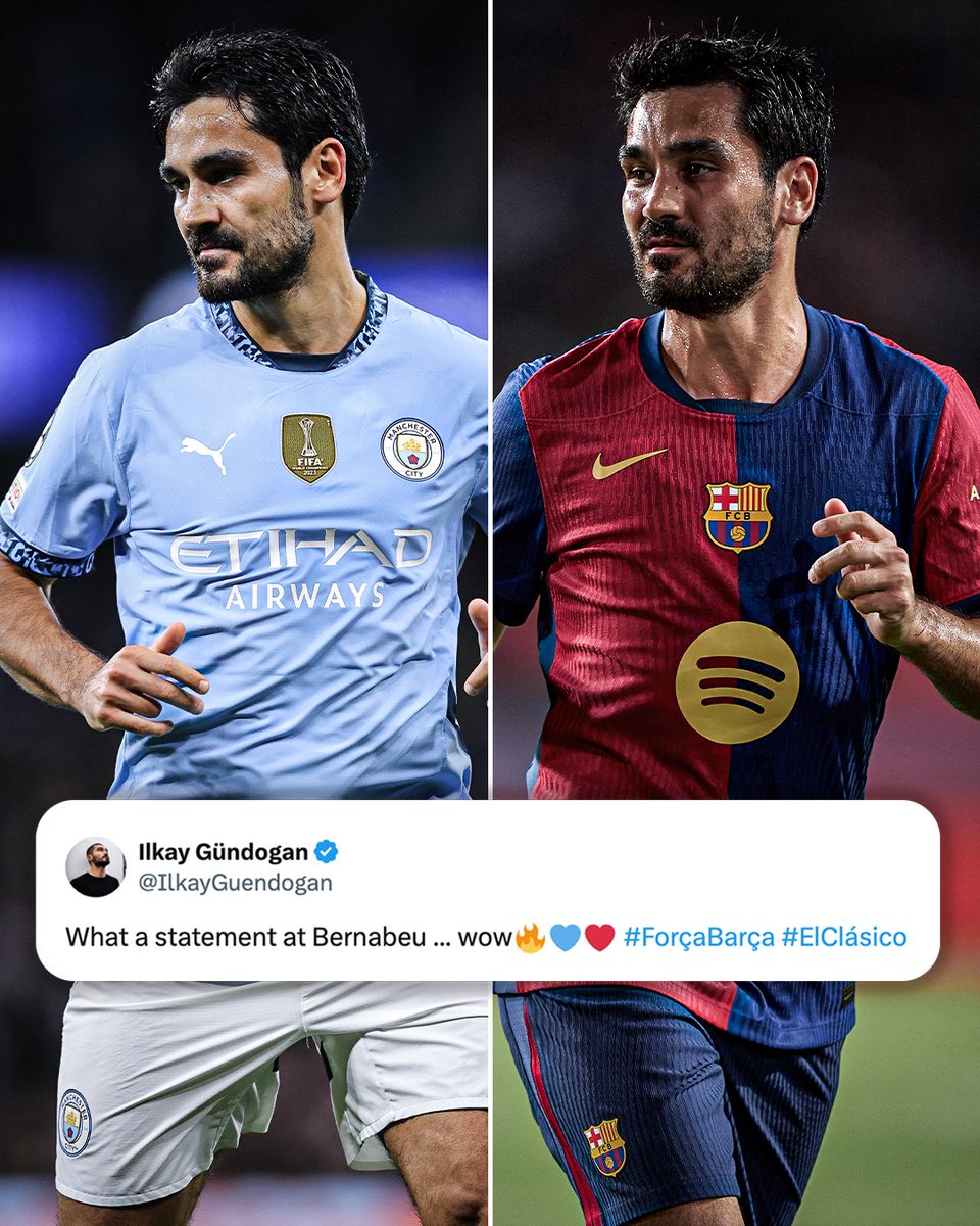 Ilkay Gundogan was cheering on his former club during ElClásico ❤️