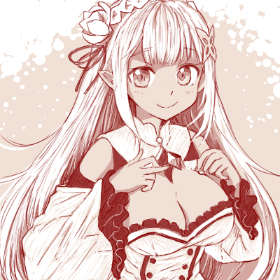 おはようごうざいます、本日は投票日ですね。
そしてけさのおめざおてがきはエミリアたんがおっきくなって
新登場です!(原作準拠) 