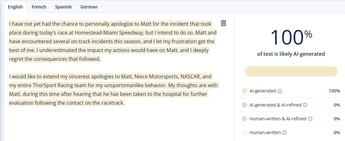 No wonder why he turned replies off LMFAOOOOOOOOOO

Never touch a race car again, you absolute fucking freak.