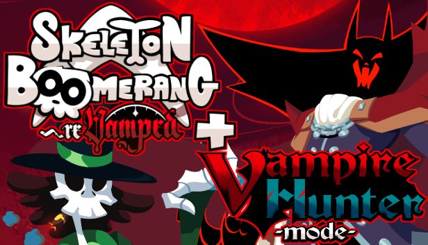 skeleboomerang's tweet photo. Skeleton Boomerang and the Vampire Hunter Mode DLC are on sale for 65% and 50% off respectively as part of the Steam Halloween Sale, and you can get an even bigger discount as a bundle! (Offer ends November 1st!!) https://t.co/EZdIxafhBu