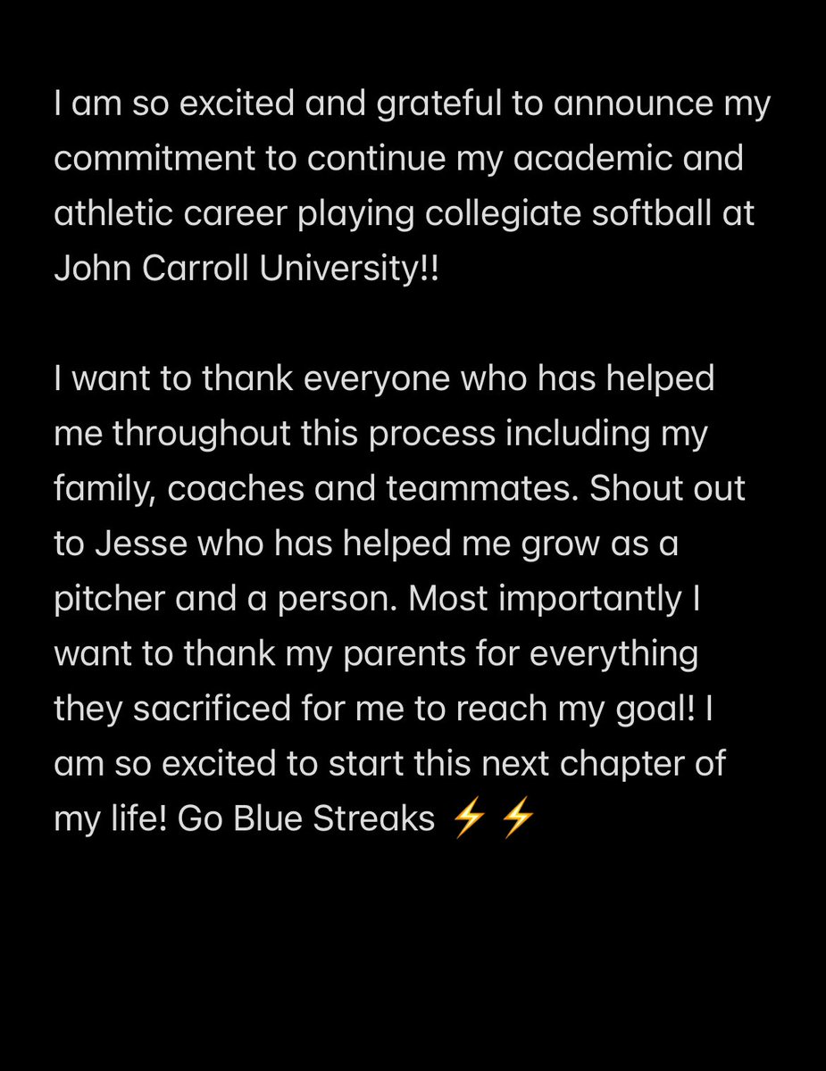 Reese Politowski (@politowskireese) on Twitter photo Go Blue Streaks!! Next 4 ⚡️⚡️ <a href="/NYDG_07/">NY Diamond Girls 07</a> <a href="/jesserosenhahn/">Jesse Rosenhahn</a> <a href="/DavidWesolowsk3/">David Wesolowski</a> <a href="/BKozThatsWhy/">Koz</a> <a href="/ExtraInningSB/">EXTRA INNING SOFTBALL</a> <a href="/jcusoftball_/">JCU Softball</a> <a href="/VarsitySoftbal5/">OP Varsity Softball</a> Go Blue Streaks!! Next 4 ⚡️⚡️ <a href="/NYDG_07/">NY Diamond Girls 07</a> <a href="/jesserosenhahn/">Jesse Rosenhahn</a> <a href="/DavidWesolowsk3/">David Wesolowski</a> <a href="/BKozThatsWhy/">Koz</a> <a href="/ExtraInningSB/">EXTRA INNING SOFTBALL</a> <a href="/jcusoftball_/">JCU Softball</a> <a href="/VarsitySoftbal5/">OP Varsity Softball</a>