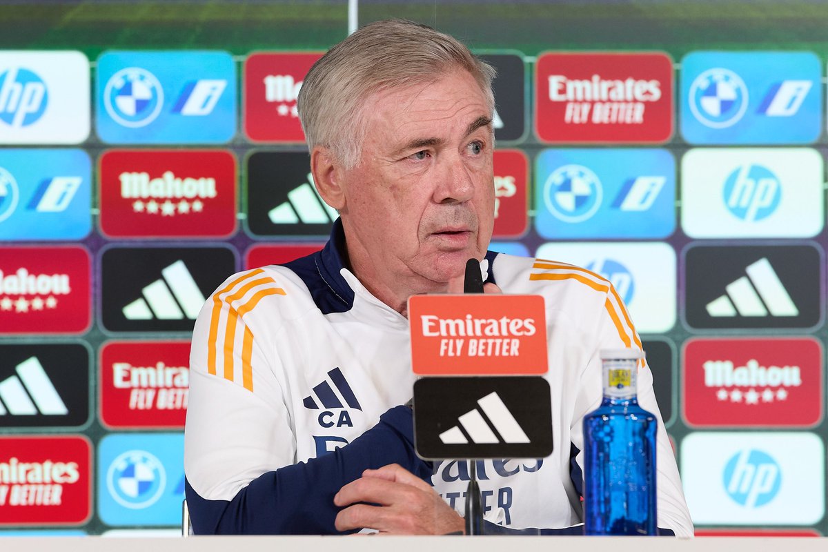 ActuFoot_'s tweet photo. Carlo Ancelotti : « 𝗟𝗲 𝗿𝗲́𝘀𝘂𝗹𝘁𝗮𝘁 𝗻𝗲 𝗿𝗲𝗳𝗹𝗲̀𝘁𝗲 𝗽𝗮𝘀 𝗰𝗲 𝗾𝘂’𝗼𝗻 𝗮 𝘃𝘂 𝘀𝘂𝗿 𝗹𝗲 𝘁𝗲𝗿𝗿𝗮𝗶𝗻 𝗰𝗲 𝘀𝗼𝗶𝗿. 🗣️ »

🎙️ conf. de presse https://t.co/Bfg2A7yYFV