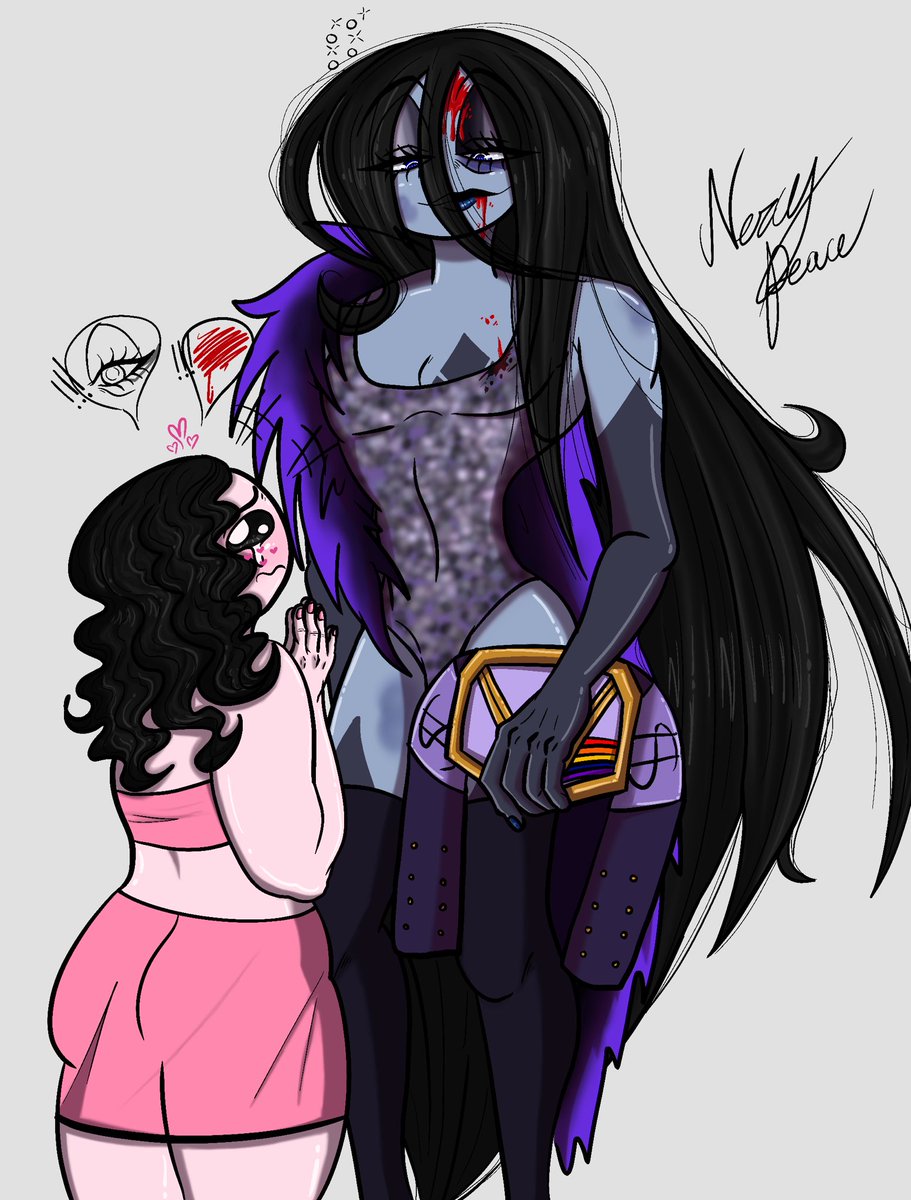 Nercypeace's tweet photo. …Sapphire won a wrestling match a while back…but my baby still got hurt 😭 #XLoveStory #XLS #XLSshades #XLSsapphire #digitalart #NALS #NALSDemo #Notalovestory https://t.co/TuAdUqGY7i