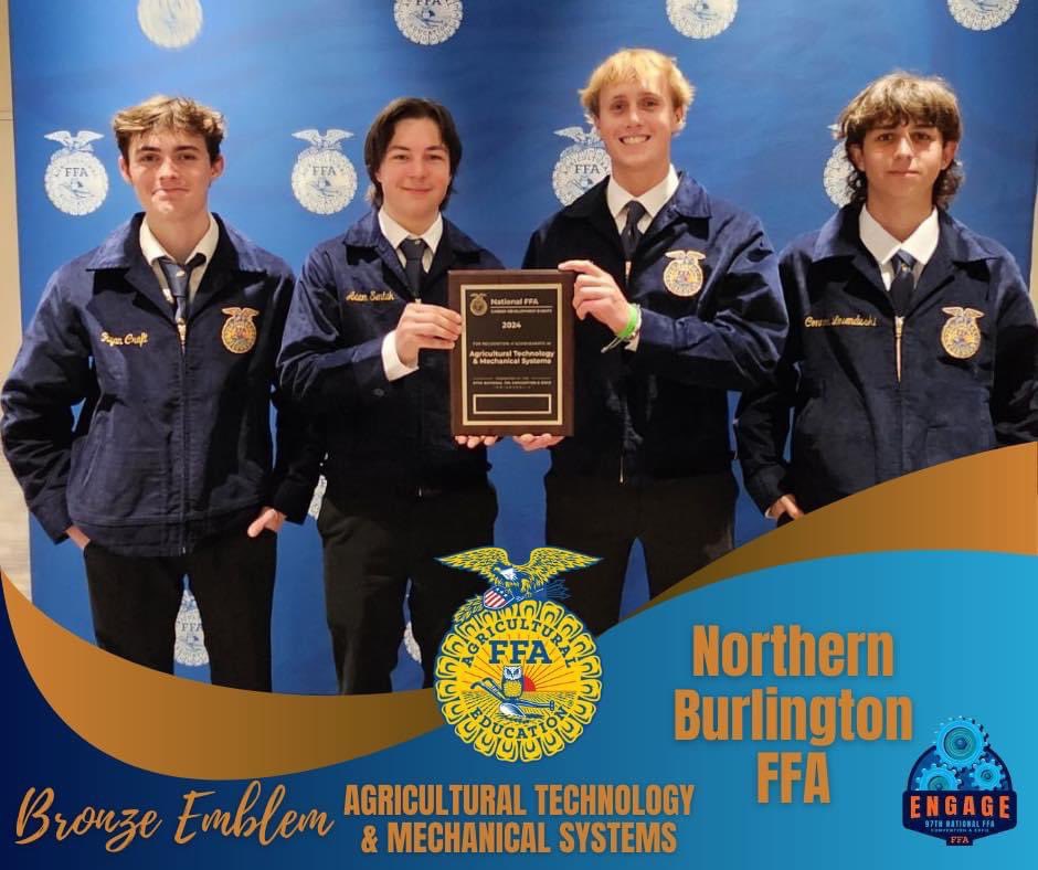 Northern FFA (@nbc_ffa) on Twitter photo Congratulations to Ryan, Adam, Jack and Connor! Bronze emblem for Ag Mechanics CDE! <a href="/NationalFFA/">National FFA</a> thank you for pic <a href="/NJFFA/">New Jersey FFA</a> <a href="/nbcrsd/">Northern Burlington Co. Reg. School District</a> <a href="/azuck1/">Andrew Zuckerman</a> <a href="/amystellanbc/">Dr. Amy Stella</a> <a href="/nbc_hsprincipal/">HS Principal</a> <a href="/EmerMatt/">Matt Konowicz</a> Congratulations to Ryan, Adam, Jack and Connor! Bronze emblem for Ag Mechanics CDE! <a href="/NationalFFA/">National FFA</a> thank you for pic <a href="/NJFFA/">New Jersey FFA</a> <a href="/nbcrsd/">Northern Burlington Co. Reg. School District</a> <a href="/azuck1/">Andrew Zuckerman</a> <a href="/amystellanbc/">Dr. Amy Stella</a> <a href="/nbc_hsprincipal/">HS Principal</a> <a href="/EmerMatt/">Matt Konowicz</a>