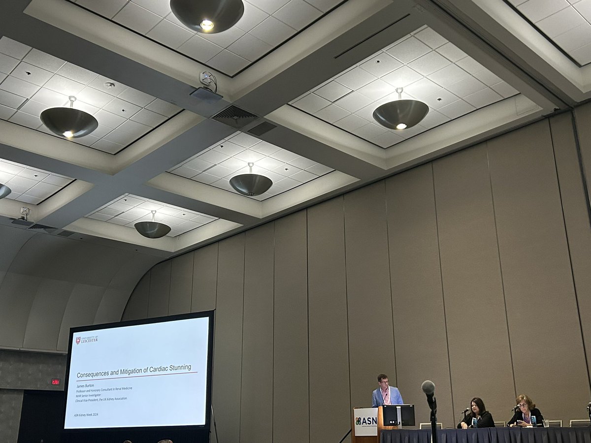 <a href="/drjamesburton/">James Burton</a> talking about the consequences and mitigation of cardiac stunning #ASN2024 #KidneyWk2024