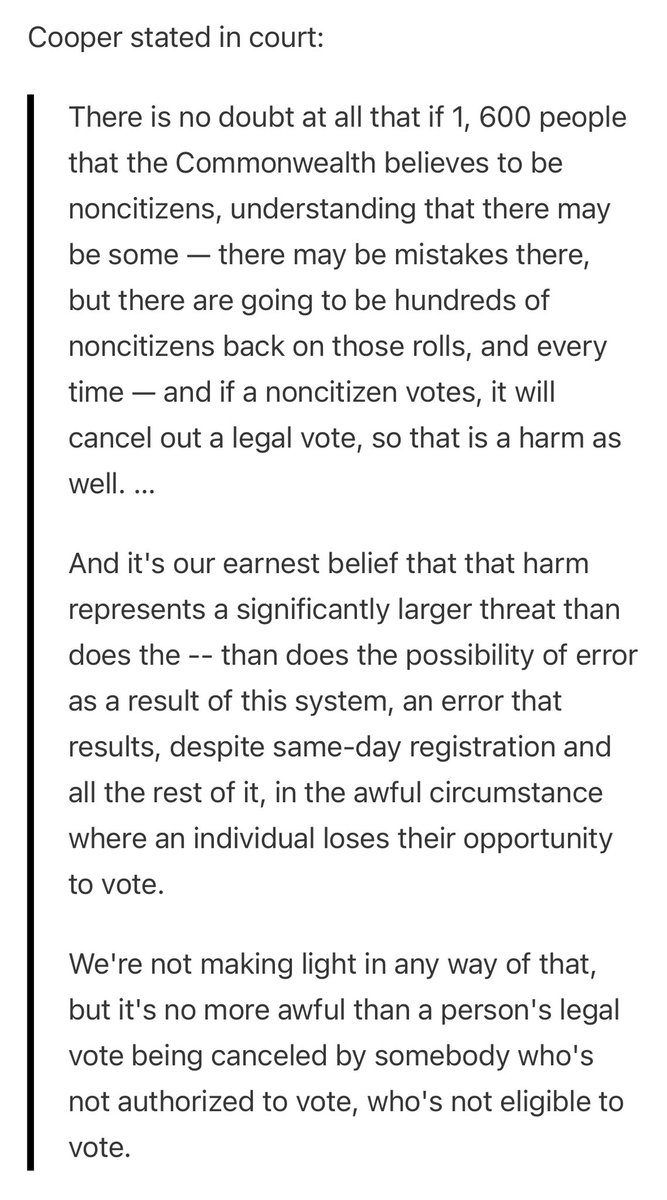 chrisgeidner's tweet photo. A truly appalling argument from Virginia here — made even more questionable by the fact that Chuck Cooper of the conservative DC firm of Cooper &amp; Kirk is the one making it for Virginia. Here’s what he told the court this past week: https://t.co/IKPYJT89vC https://t.co/Ww3AI9INCU